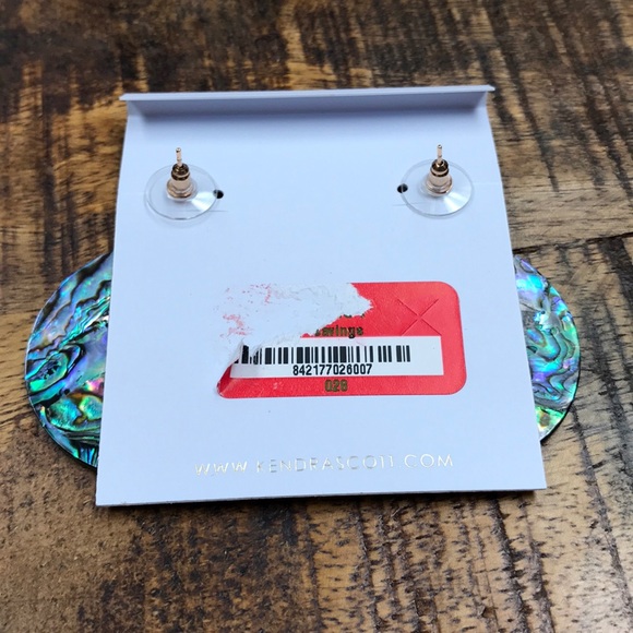 New Kendra Scott Didi Earrings Abalone Rose Gold - Picture 2 of 4